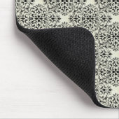 Verfijnde Damask Mousepad, zwart-wit Muismat (Hoek)