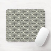 Verfijnde Damask Mousepad, zwart-wit Muismat (Met muis)