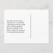 Verfijnde "Dank je wel!"-ansichtkaart Briefkaart (Achterkant)