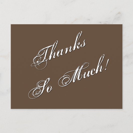 Verfijnde "Dank je wel!"-ansichtkaart Briefkaart (Voorkant)