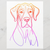 Verfijnde Dog op Roze Briefhoofd (Achterkant)
