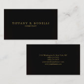 Verfijnde donkergrijze professionele elegant visitekaartje (Voorkant / Achterkant)