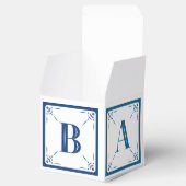 Verfijnde Duck Blue Baby Block geschenkdoos Bedankdoosjes (Geopend)