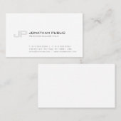 Verfijnde eenvoudige monogram visitekaartje (Voorkant / Achterkant)