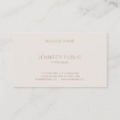 Verfijnde, eenvoudige platte, professionele, moder visitekaartje (Achterkant)