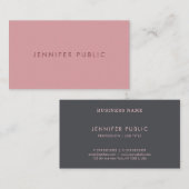 Verfijnde Eenvoudige Sjabloon Trendkleuren Modern Visitekaartje (Voorkant / Achterkant)