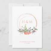 Verfijnde Elegant Coral Floral Wedding Garland (Voorkant)