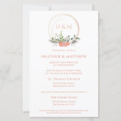 Verfijnde Elegant Coral Floral Wedding Garland (Achterkant)