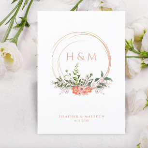 Verfijnde Elegant Coral Floral Wedding Garland