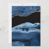 Verfijnde Elegant Goud Marine Blauw 50ste Verjaard Kaart (Achterkant)