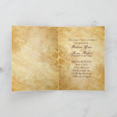 Verfijnde Elegant westerne vintage bruiloft Feestdagen Kaart (Binnen)