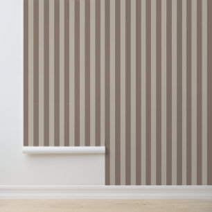 Verfijnde elegante beige grijze strepen behang