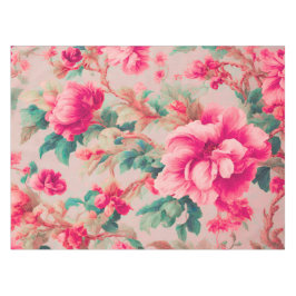 Verfijnde elegante heldere roze bloemen, weelderig tafelkleed