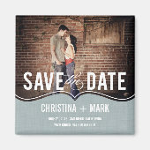 Verfijnde elegantie Bewaar de datummagneet - Blauw Magneet (Voorkant)