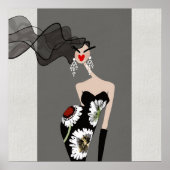 Verfijnde Elegantie Glamour Mode Kunst Poster (Voorkant)