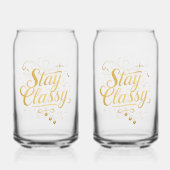 Verfijnde en Chic Inspirerende Typografie Blikvorm Glas (Achterkant)