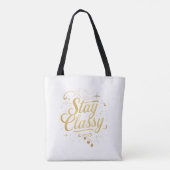 Verfijnde en Chic Inspirerende Typografie Tote Bag (Achterkant)