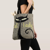 Verfijnde en elegante Cartoon Cat Tote Bag (Dichtbij)