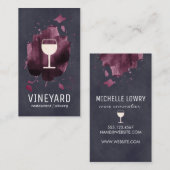 Verfijnde expressieve wijnglas visitekaartje (Voorkant / Achterkant)