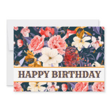 Verfijnde Floral Happy Birthday