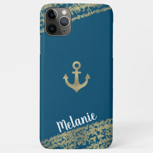 Verfijnde Folie Gouden Randen Zeiler Marinier Case-Mate iPhone Case