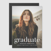 Verfijnde foto Afstuderen aankondigingsmagneet Magnetische Uitnodiging (Voorkant / Achterkant)