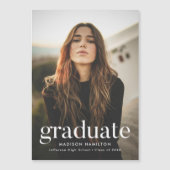 Verfijnde foto Afstuderen aankondigingsmagneet Magnetische Uitnodiging (Voorkant)