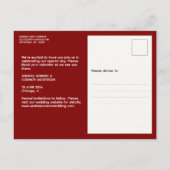 Verfijnde foto Bewaar de datum Ruby Red Briefkaart (Achterkant)