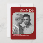 Verfijnde foto Bewaar de datum Ruby Red Kaart (Voorkant)