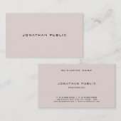 Verfijnde gegoten lettertype Moderne elegante bove Visitekaartje (Voorkant / Achterkant)