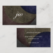 Verfijnde gekleurde textuur met monogram visitekaartje (Voorkant / Achterkant)