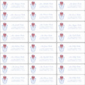 Verfijnde Ginger Jar Red Bow Vakantiekaarten Adres Sticker (Voorkant)