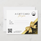 Verfijnde gouden boog cadeaubon (Achterkant)