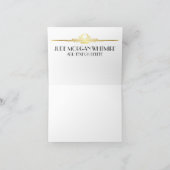 Verfijnde Gouden en Zwarte Kantoorbehoeften Bedankkaart (Binnen)