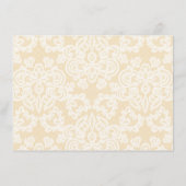 Verfijnde gouden kant bruiloft accommodatie informatiekaartje (Achterkant)