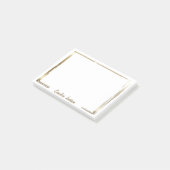 Verfijnde gouden lijst gepersonaliseerd post-it® notes (Schuin)