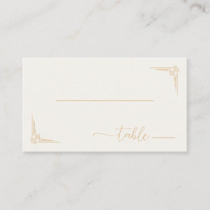 Verfijnde Gouden Minimalistische Tafel Illustratie Plaatskaartje