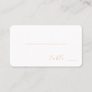 Verfijnde Gouden Minimalistische Tafelkaart Plaatskaartje