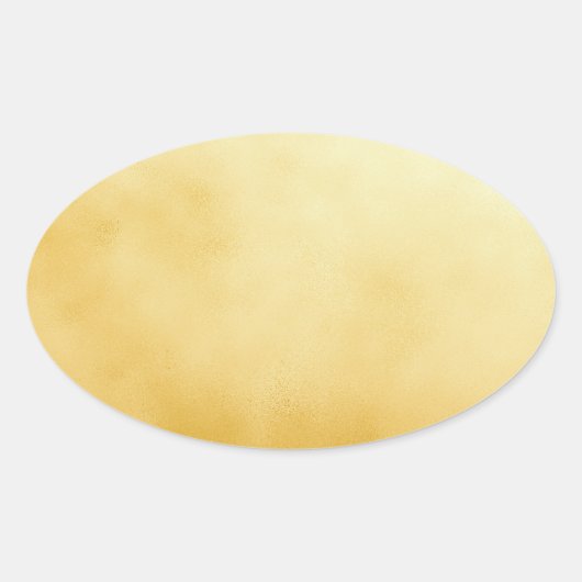 Verfijnde gouden ovale folie nep- sticker (Voorkant)
