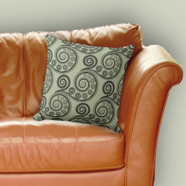 Verfijnde Grijze Botanische Varen Frond Curl Kussen