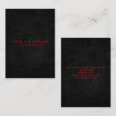 Verfijnde grijze Red Professional Visitekaartje (Voorkant / Achterkant)