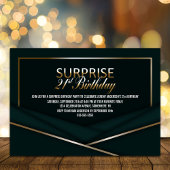 Verfijnde groene gouden 21ste verrassingsdag kaart