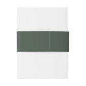 Verfijnde Groene Initialen Uitnodigingen Wikkel (Achterkant Voorbeeld)