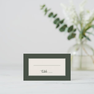 Verfijnde Groene Minimalistische Lijnen Plaatskaartje