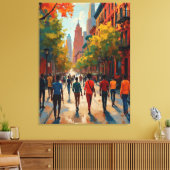 Verfijnde Harlem Renaissance Straat Canvas Afdruk (Insitu (Woonkamer))