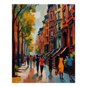 Verfijnde Harlem Renaissance Straat Perfect Poster