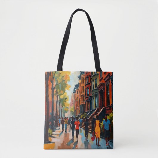 Verfijnde Harlem Renaissance-straat Tote Bag (Voorkant)