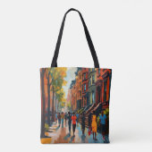 Verfijnde Harlem Renaissance-straat Tote Bag (Achterkant)