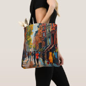 Verfijnde Harlem Renaissance-straat Tote Bag (Dichtbij)