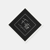 Verfijnde kalligrafie voor script, vijftig en gewe servet (Hoek)